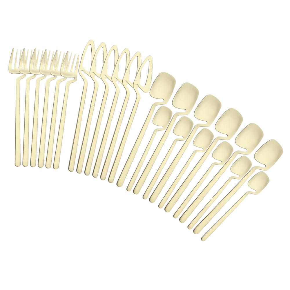 24 szt. Czarne matowe zastawy stołowe zestaw sztućców 304 nóż stołowy ze stali nierdzewnej widelec zestaw łyżek sztućce kuchenne zastawa stołowa zestaw imprezowy