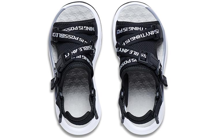 Li Ning YOUNG Wear resistant, Lightweight, Breathable, And Non slip. Children's Sandals Black Teenagers YKUT034-1