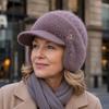 Thickened Winter Hat Warm Beret Hat Casual Knitted Hat  for Women