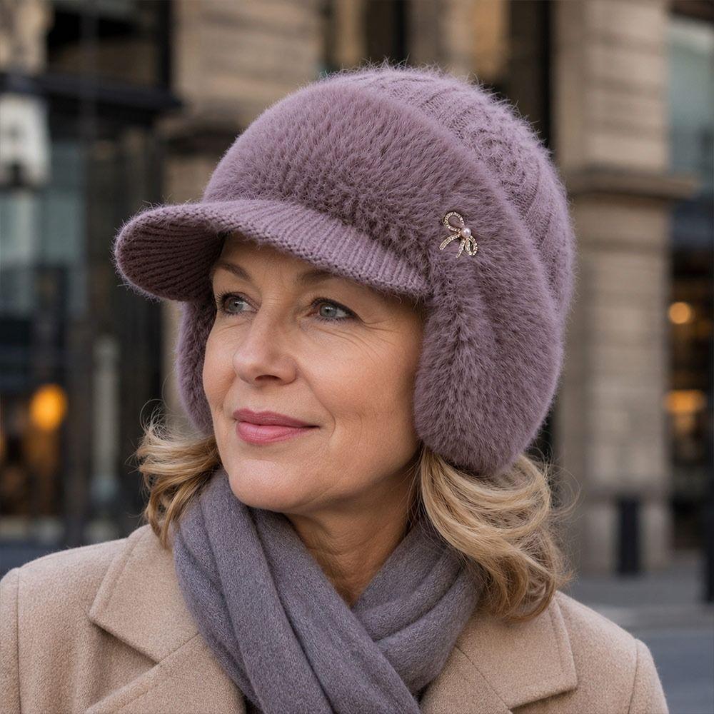 Thickened Winter Hat Warm Beret Hat Casual Knitted Hat for Women