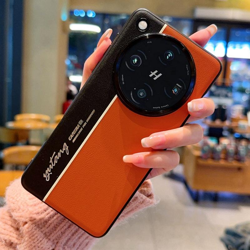 

Night Lightning Fluorescent Line Two-pigment Leather Case For OPPO Find X8 Pro find x8 Find X7 Ultra x7 Lens Protect Cover Oppo Find X8 Pro помаранчевий