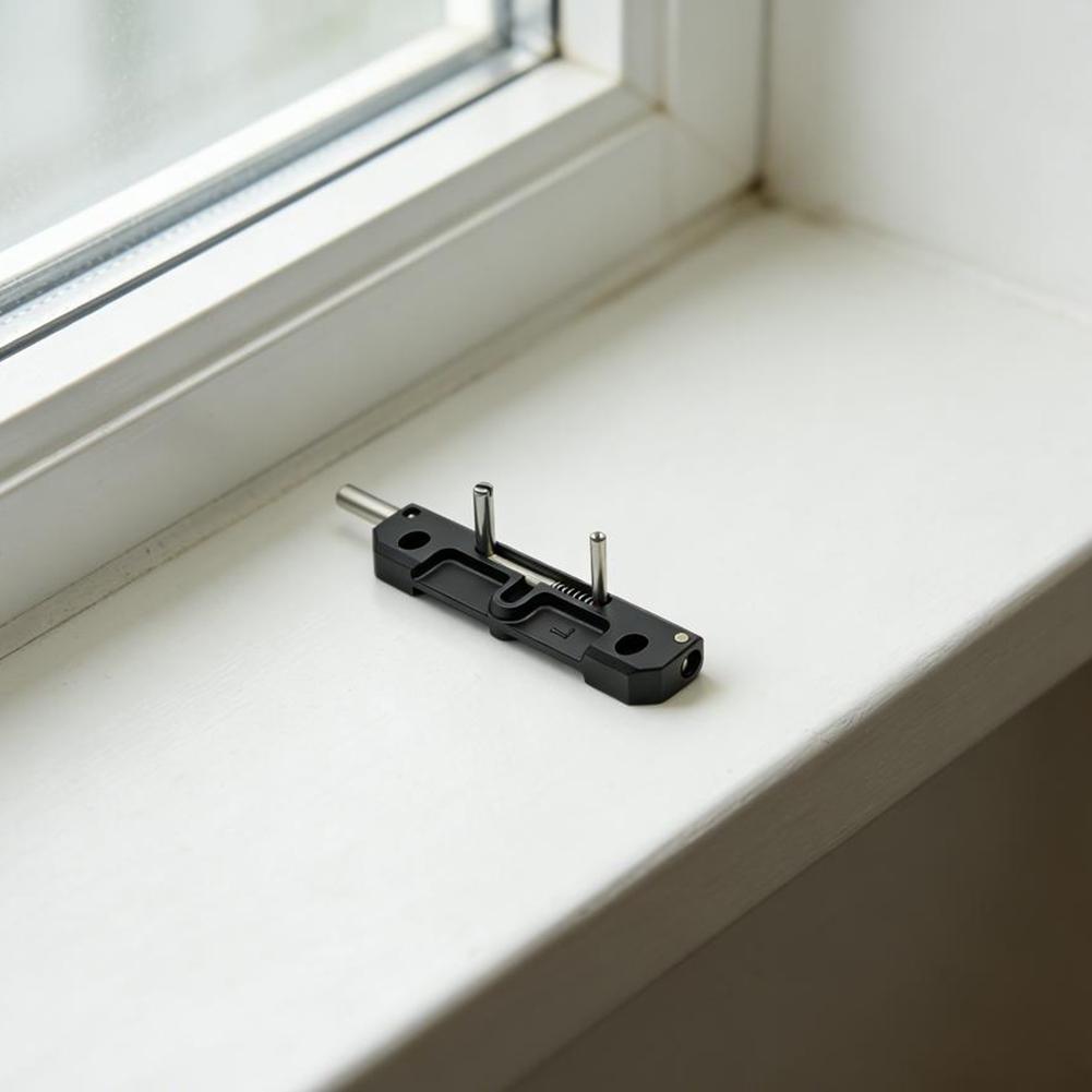 

For Industrial Device Doors BLACK sliver Right Flush Bolt Zinc Alloy Latch Easy Screwdriver Installation Spring-loaded Mechanism Left Black