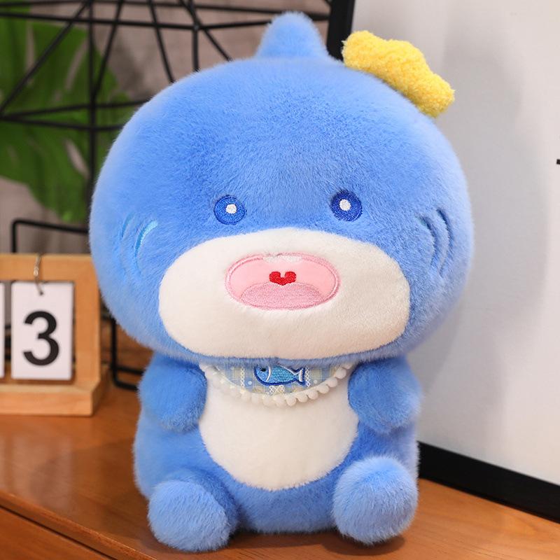

Cute soft sea animal seal seagull doll plush toy blue shark doll children s doll doll 23cm（0.18kg）
