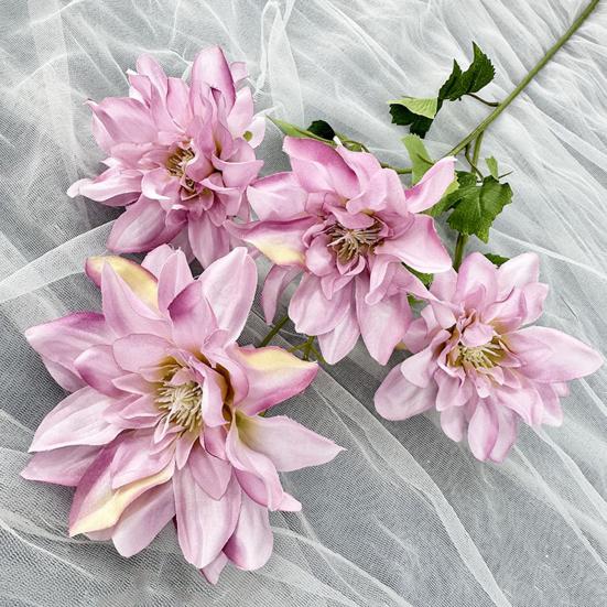 Artificial Dahlia Flowers Fake Flowers with Flexible Stem Reusable Faux Silk Flowers for Vase Floral Arrangement Wedding Bouquet Table Centerpieces