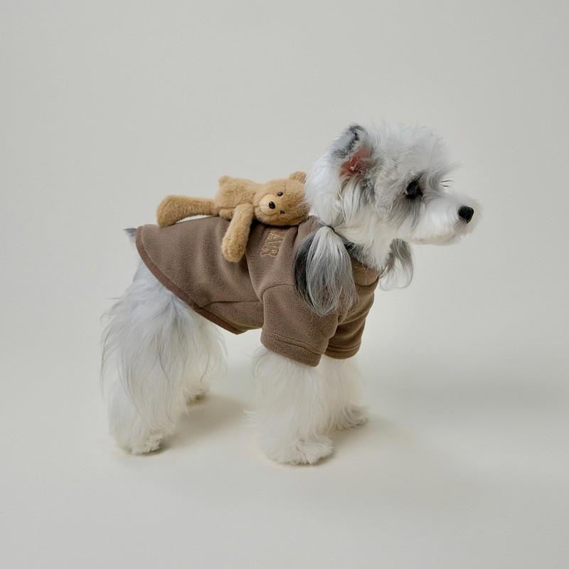 Rudywear Small Dog Warm Fleece Turtleneck Sweater Winter Thick Clothes Schnauzer Teddy Beige Coffee
