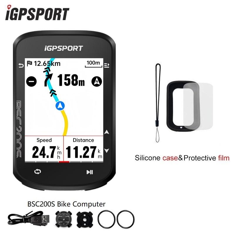 BSC200S Colorful GPS Bike Computer iGPSPORT Cycle Wireless Speedometer Bicycle Cycling Odometer Sync for Strava