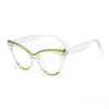 Fashion Rivet Anti-blue Light Cat Eye Reading Presbyopia Glasses Women Oversized FULL Frame Trendy Far Sight Eyeglasses