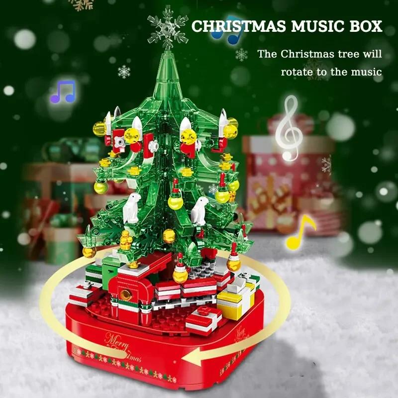 

TOYLINX 506PCS Christmas Tree Building Kits Festive Build for Kids and Families DIY Music Box Creative Xmas Building Toy Set