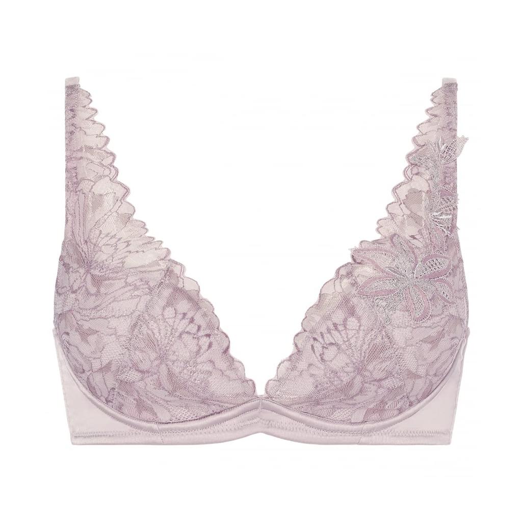 Charming Glamor Slim Line Deep V Bra Swans Tears M021 C70 [Amostyle] Women's (Violet)