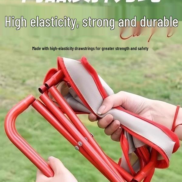 Multi-Functional Portable Outdoor Folding Chair with Pencil Case and Small Stool