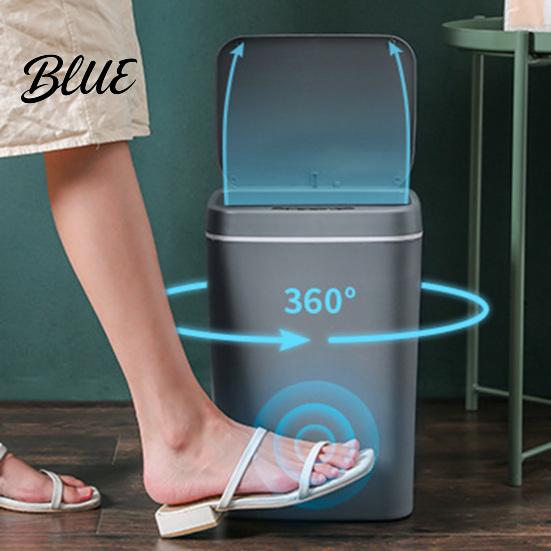 Automatic Lid Kitchen Bin Trash Can Touchless Waste 12L 14L 16L Capacity Waterproof Motion Slim Square for Bedroom Sensor Garbage Can with Bathroom,