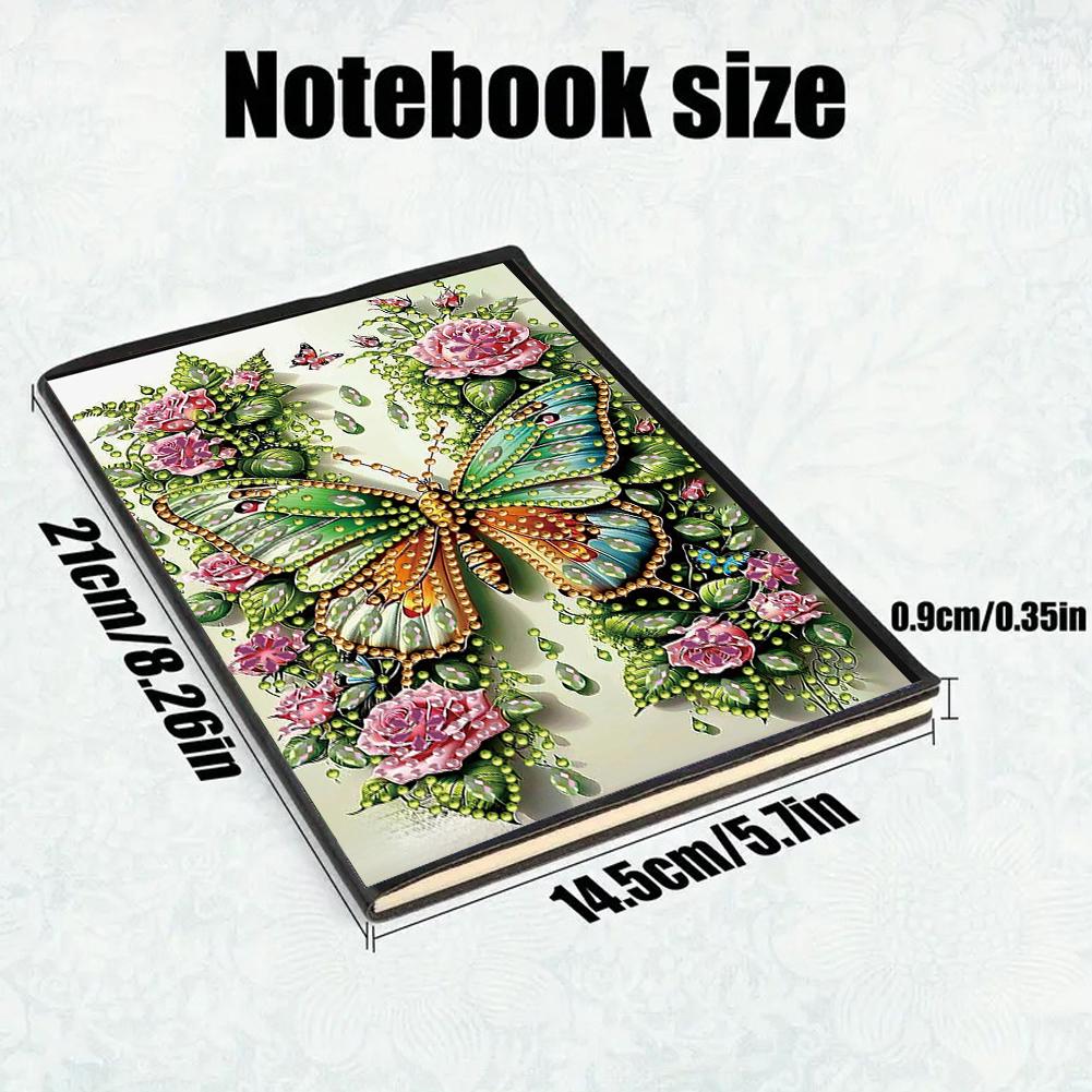 Diamond Painting Diary Book 50 Pages Crystal Notepad Sketchbook A5 Size 5D DIY Diamond Art Painting Notebook Kit