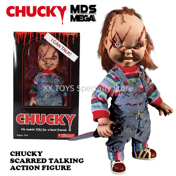 Mezco Toyz Child's Play 2 Mega Good Guy Chucky Action Figure con Suono Chucky Figura Parlante Terrificante da 15 Pollici Giocattoli per Bambini