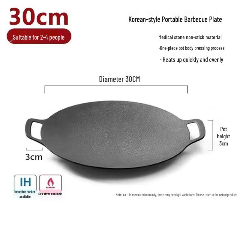 Jitian Jiang 30cm Maifan Stone Non-stick Grill Pan