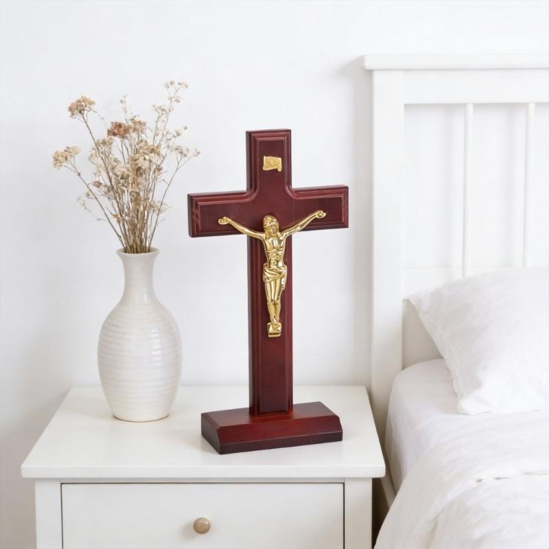 Tabletop Wall Mount Religious Decoration Religious Christian Standing Crucifix Prayer Religious Gift Enduring