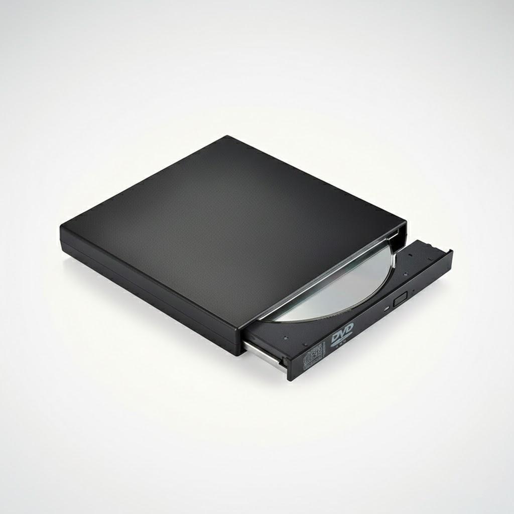 Внешний USB CD RW Записывающий привод DVD CD Читатель Плеер Двойные USB-кабели Совместимый Windows Mac Ноутбук Компьютер чёрный