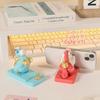 Fortune Bringing Horse Theme Mobile Holder Artistic Rosin Crafted Cellphone Stand Phone Support Stand for Office Decor