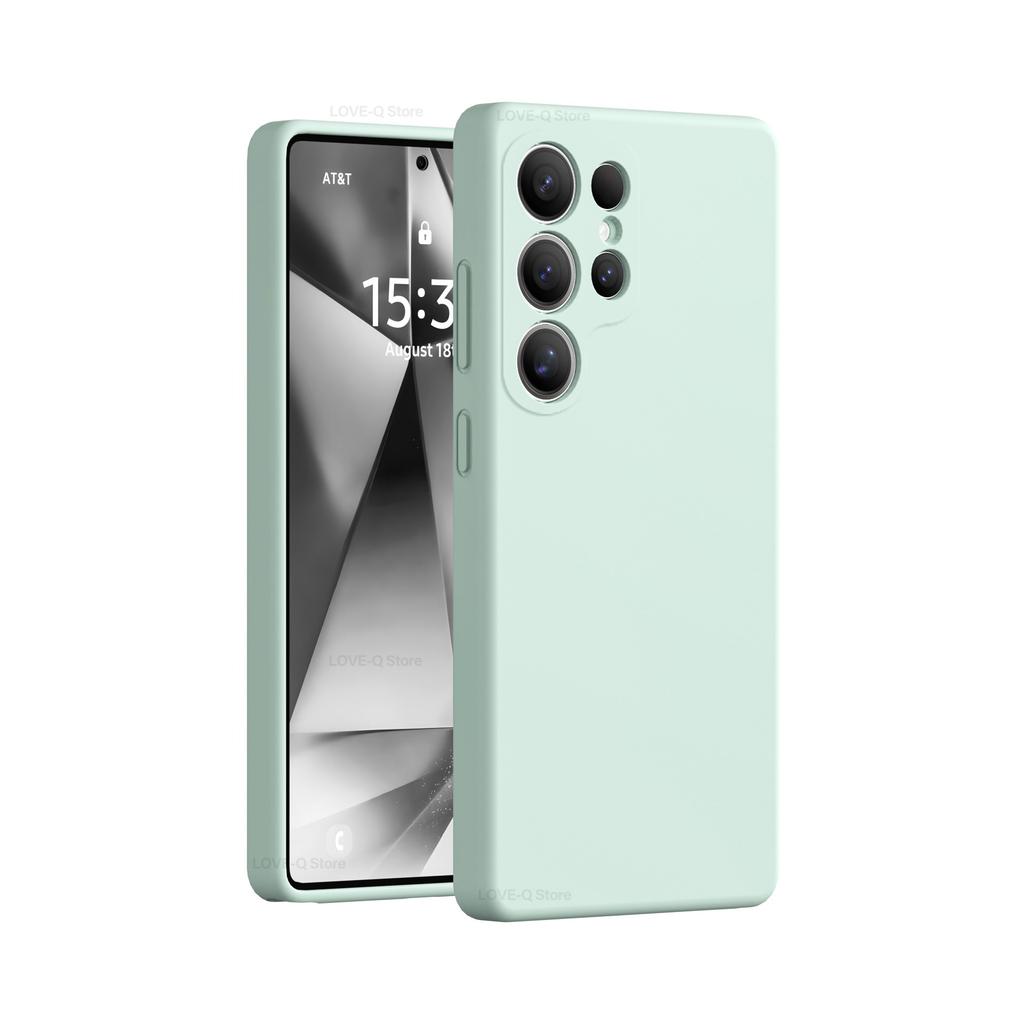 Für S25 S24 Ultra Hülle Luxus Flüssigsilikon Weiche TPU Hülle Für Samsung Galaxy S25 S24 S23 S22 Ultra S 25 Ultra Plus S25Ultra Hüllen