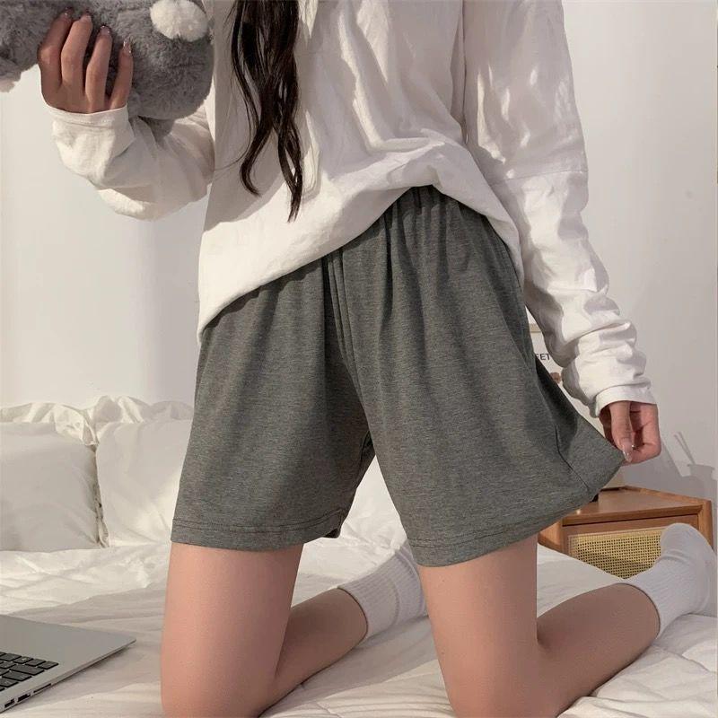 

Женские летние модальные хлопковые свободные брюки для сна - Легкие, повседневные шорты однотонной расцветки, подходящие для ношения на улице XL