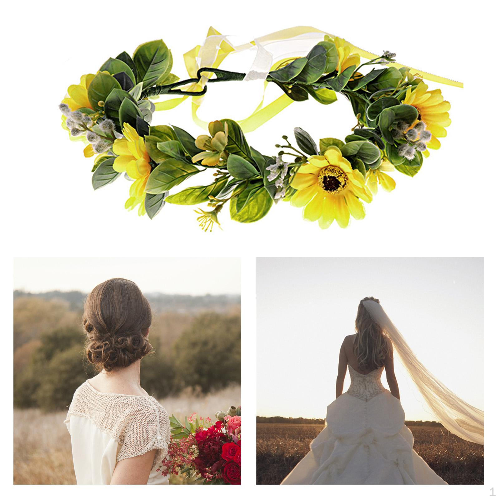 

Bridal Flower Garland Headband,Flower Wreath,Party Decoration