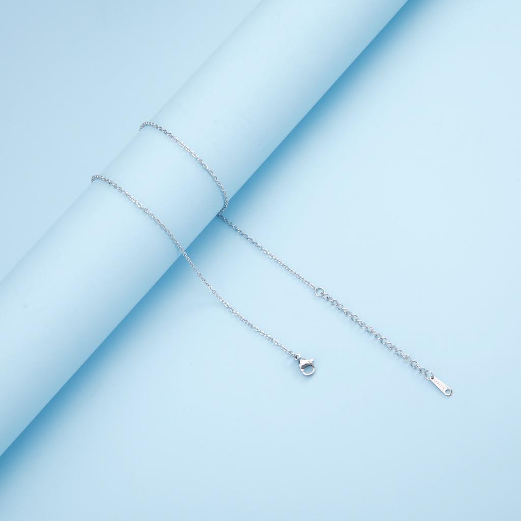 Stainless Steel Chains Classical 1.3mm Wide O Shape Rolo Link Necklace Choker For Women Pendant DIY Jewelry