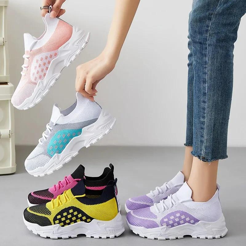 Fashion Summer Breathable Sneakers Versatile New Mesh Breathable Women Shoes Soft Soled Casual Shoes Women Sneakers Zapatos De Mujer