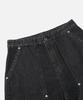FRIZMWORKS Washed Denim Double Knee Shorts _ Washed Black