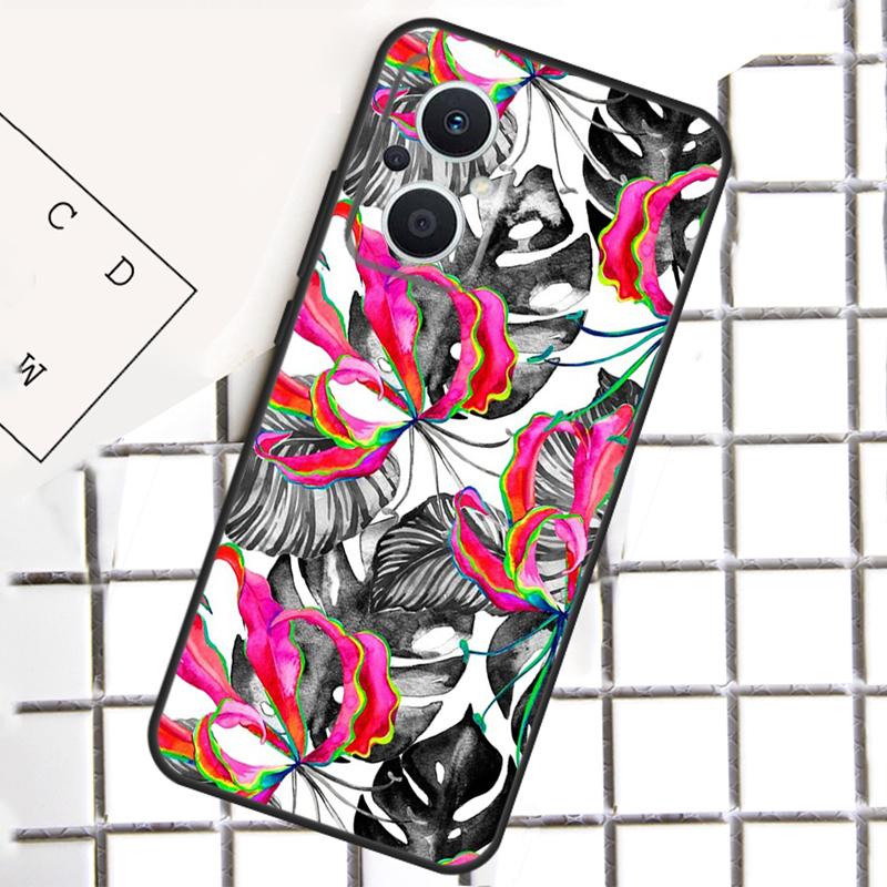 

Tropical aloha Hibiscus pattern For OPPO Reno 8 7 Lite 8T 10 11 12 13 14 Pro 11F 12F 13F 14F OPPO Find X9 X8 X5 X6 Pro Case OPPO Reno12 Pro