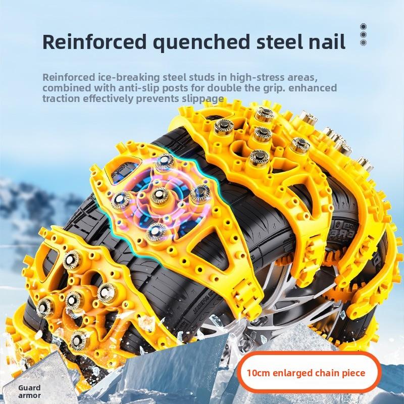 1/5/10PCS Heavy Duty Snow Chains Universal Fit for Car Truck SUV Ice Snow Traction Fishbone Design Durable Anti Slip Chains