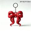 Colorful Korean Octopus Tentacle Bow Keychains Fun 3D Printed  Bag Pendant Accessory For Bags Keys And Creative Gift
