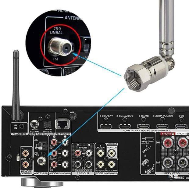 British F-Connector TV Set-top Box Cable: RF Antenna Male/Female Adapter with 3.5mm Plug