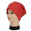 Solid Color Winter Warm Hat Cotton Blended Elastic Turban Hat Casual Women Men  Beanie Cap  Unisex