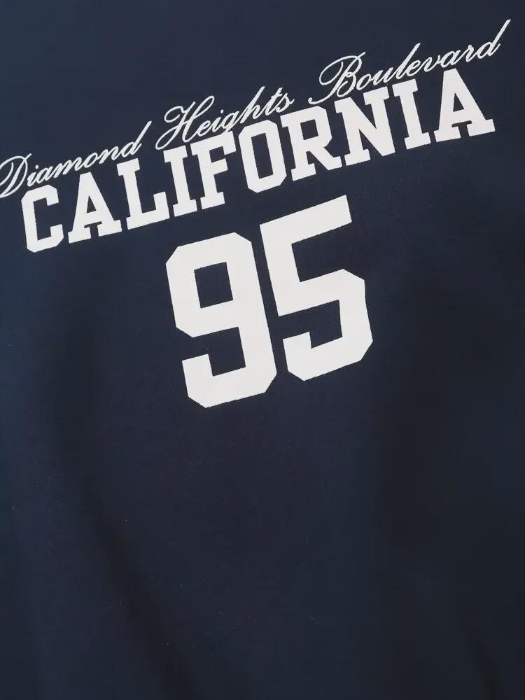 Pulover de damă de toamnă 2024 cu gât rotund, imprimeu cu litere color-block - mânecă lungă, croială largă, stil european și american