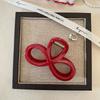 Large Red Zodiac Year Hair Claw Clip French Letter Gold Accent Updo Bun Holder for Women Non-Slip Hair Grip Accessory