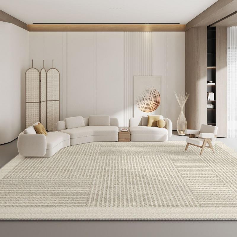 Luxusní minimalistický obývací pokojový koberec krémové barvy velký kusový koberec pro pohovku ložnici domácí dekor