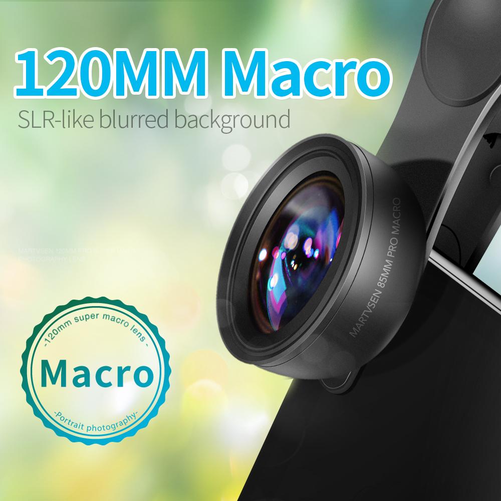 

120mm Macro Lens, Professional 5k Hd 10x Super Macro With Universal Phone Clip Camera Photo Lens For Smartphone чорний