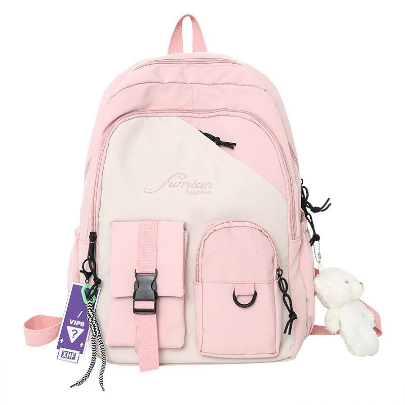 Schoolbag Japanese simple backpack trend literary campus student backpack female new Korean version female college student schoolbag