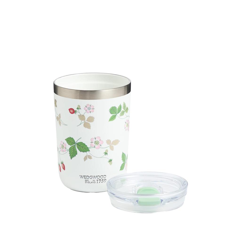 [Officially Imported] Wedgwood Wild Strawberry Stainless Steel Tumbler with Lid, 350ml, 1078324