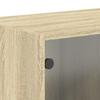 Wall Cabinet with Glass Doors Sonoma Oak 68.5 X 37 X 35 Cm