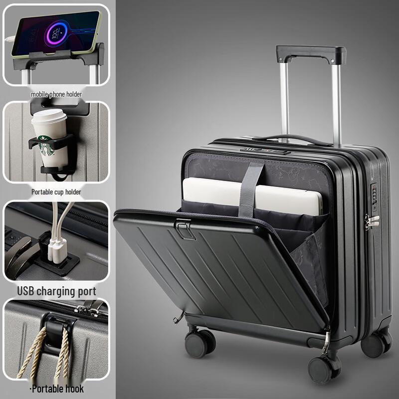 JOURHEY SHI Business PC Hardshell Carry-on Spinner Luggage 18 inch