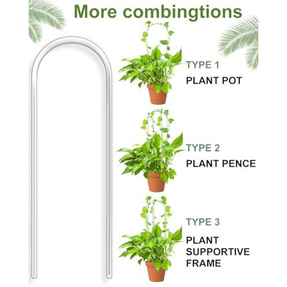 2pcs U-Shaped Acrylic Plant Climbing Frame Plant Support Plant Stakes For Indoor Vines Flowers Garden Tools