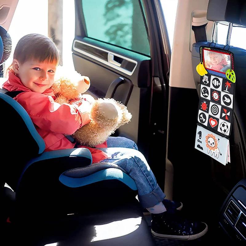 Baby Cloth Book with Distorting Mirror - Soft Cartoon Montessori Toy for Parent-Child Interactive Early Education