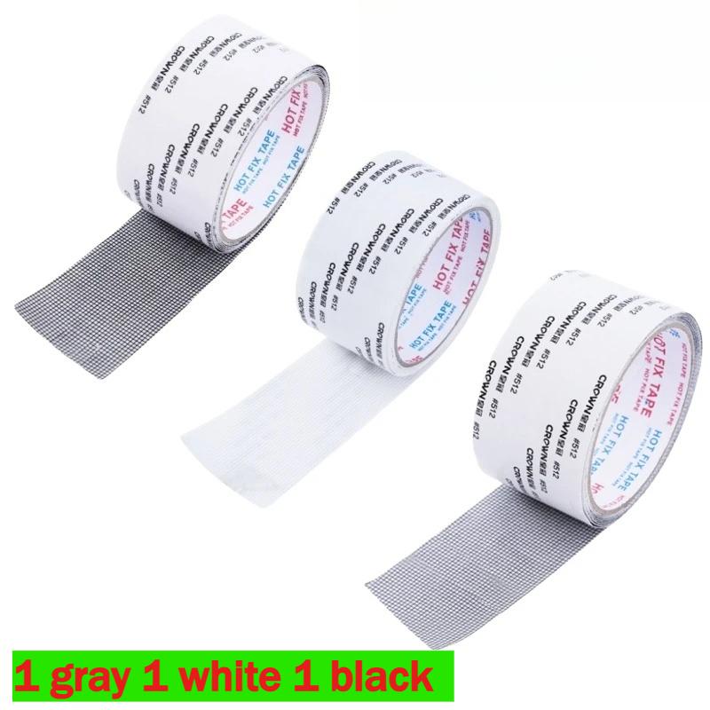 Window Screen Repair Tape Strong Adhesive Mesh Tape Instant Fix For Holes Tears Counter-Insect Mosquito Net Repair For Windows Door