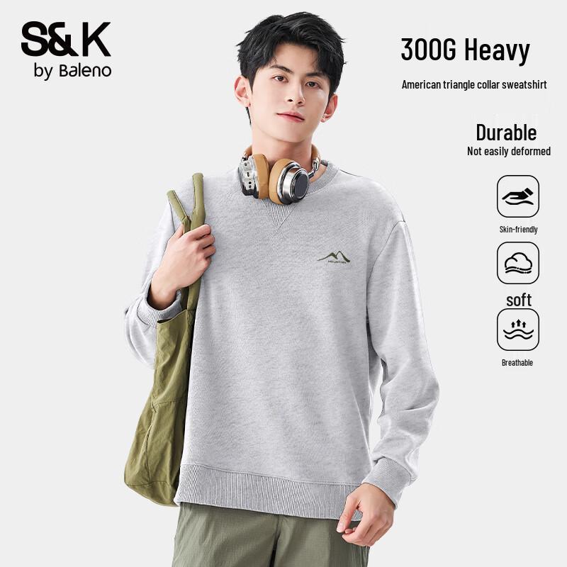 Baleno Men's S&K Series Heavyweight Round Neck Sweatshirt