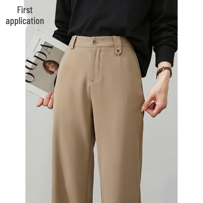 Chushen Women's High-Waist Casual Commuter Trousers