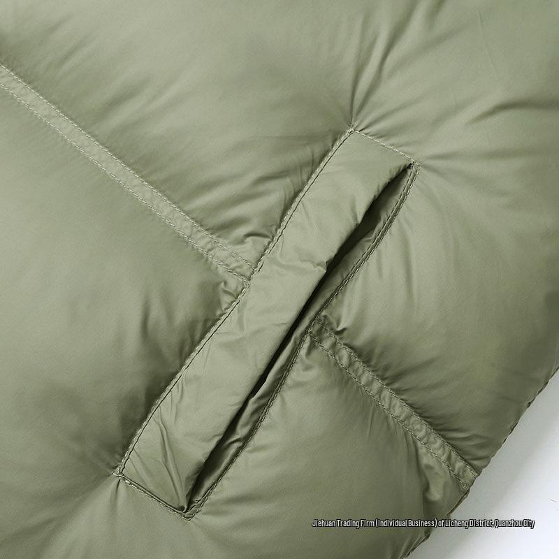 Men's Winter Stand Collar Lightweight Down Jacket - 50% White Duck Down, Japanese Trendy Style