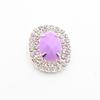 10 pieces of 23 * 28mm double row oval flat crystal four hole sewn rhinestone buttons DIY clothing hair clip decoration accessor