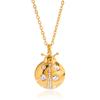Youthway Classic Zircon Ladybird Pendant Necklace For Women Minimalist  Gold Plated Stainless Steel Necklace Fashion Jewelry