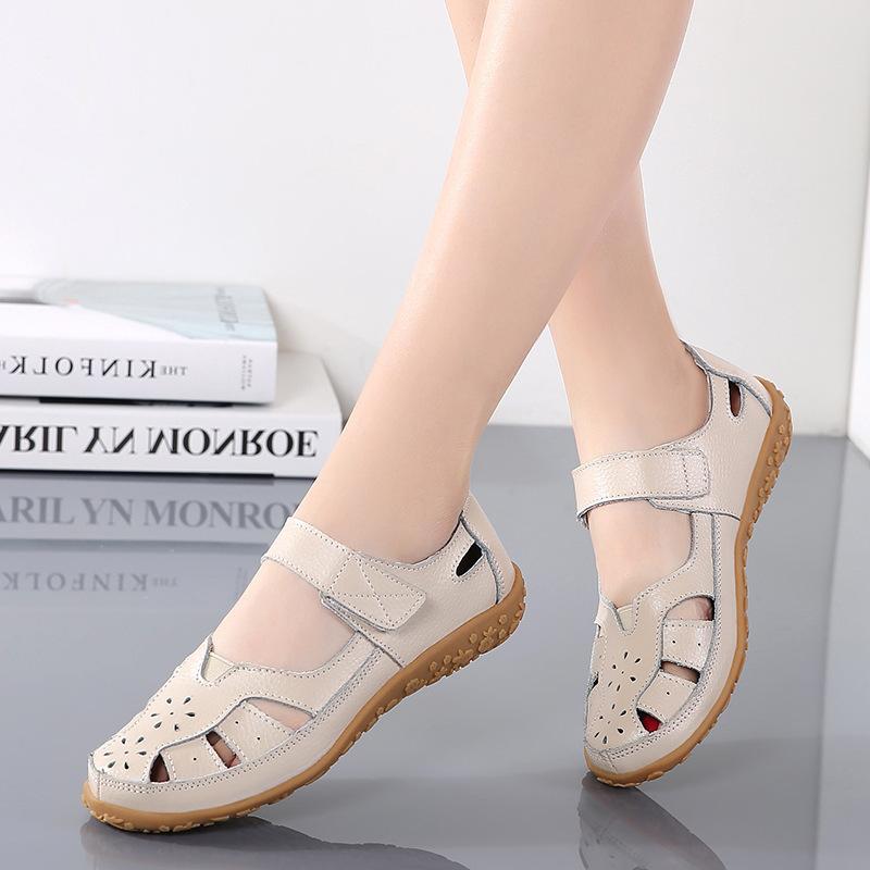 Large Size Loafers Spring and Summer New Women's Sandals Hollow Women's Shoes Hole Shoes Mother Shoes Women's Single Shoes