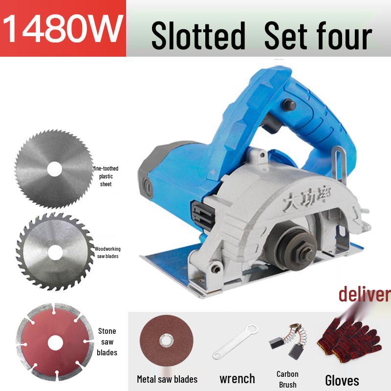Electric Multi-Function Handheld Chainsaw: Wood, Stone, Tile Cutter 